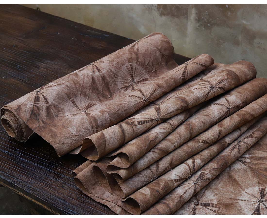 ZARANS - Eco-Friendly Earth Brown Plant Dyed Cotton Fabric - 40cm by the Yard