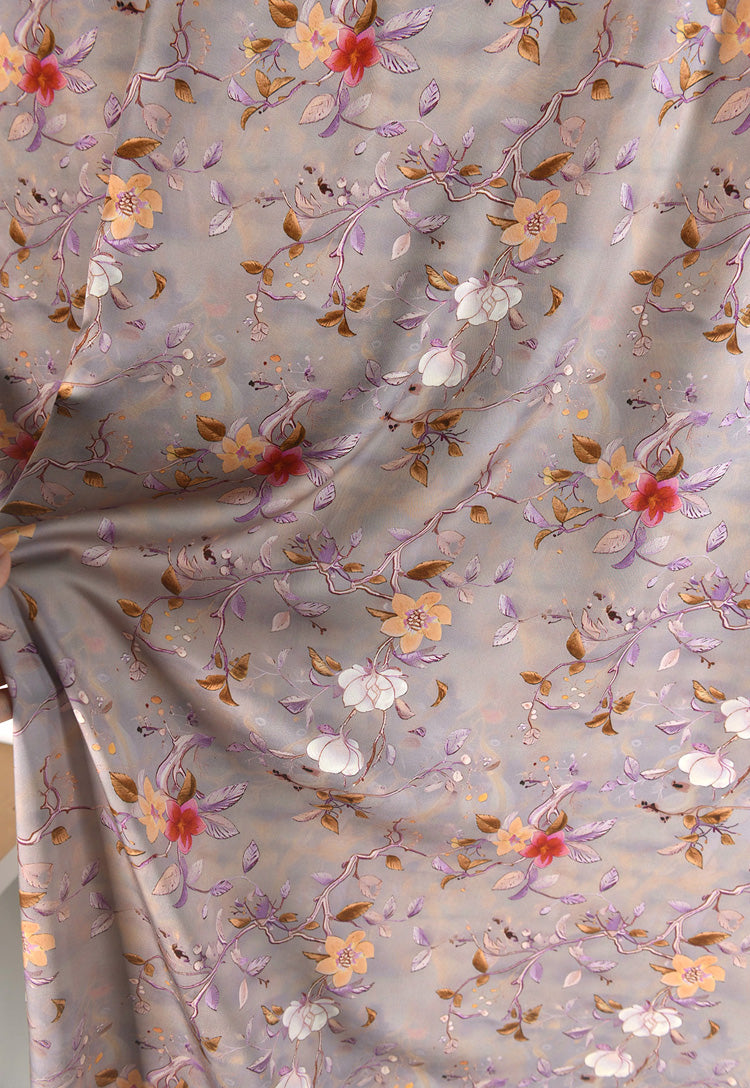 RYJIUHUA- Hight 60 Count Rayon Satin Faux Silk Chinese Style Floral Cheongsam Dress Fabric - 145cm wide by the Yard