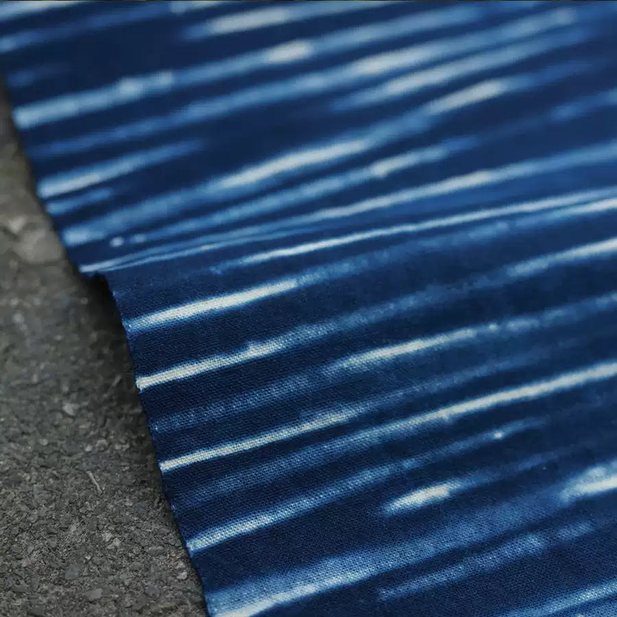 JILITU - Eco-Friendly Earth Blue Plant Dyed Cotton Fabric - 40cm by the Yard