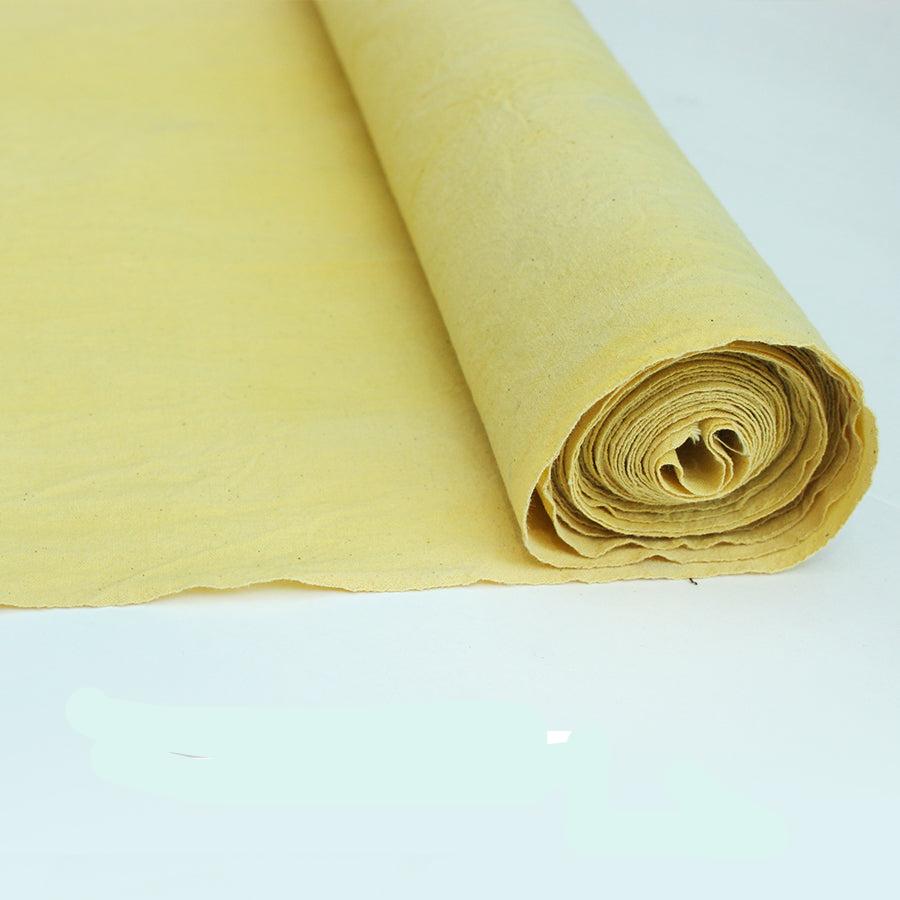 ZHIZIH - Eco-Friendly Earth Yellow Plant Dyed Cotton Fabric - 40cm by the Yard