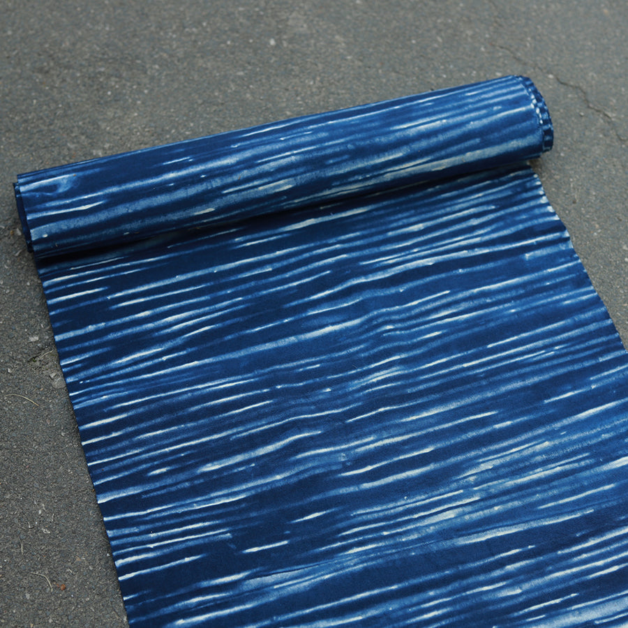 JILITU - Eco-Friendly Earth Blue Plant Dyed Cotton Fabric - 40cm by the Yard