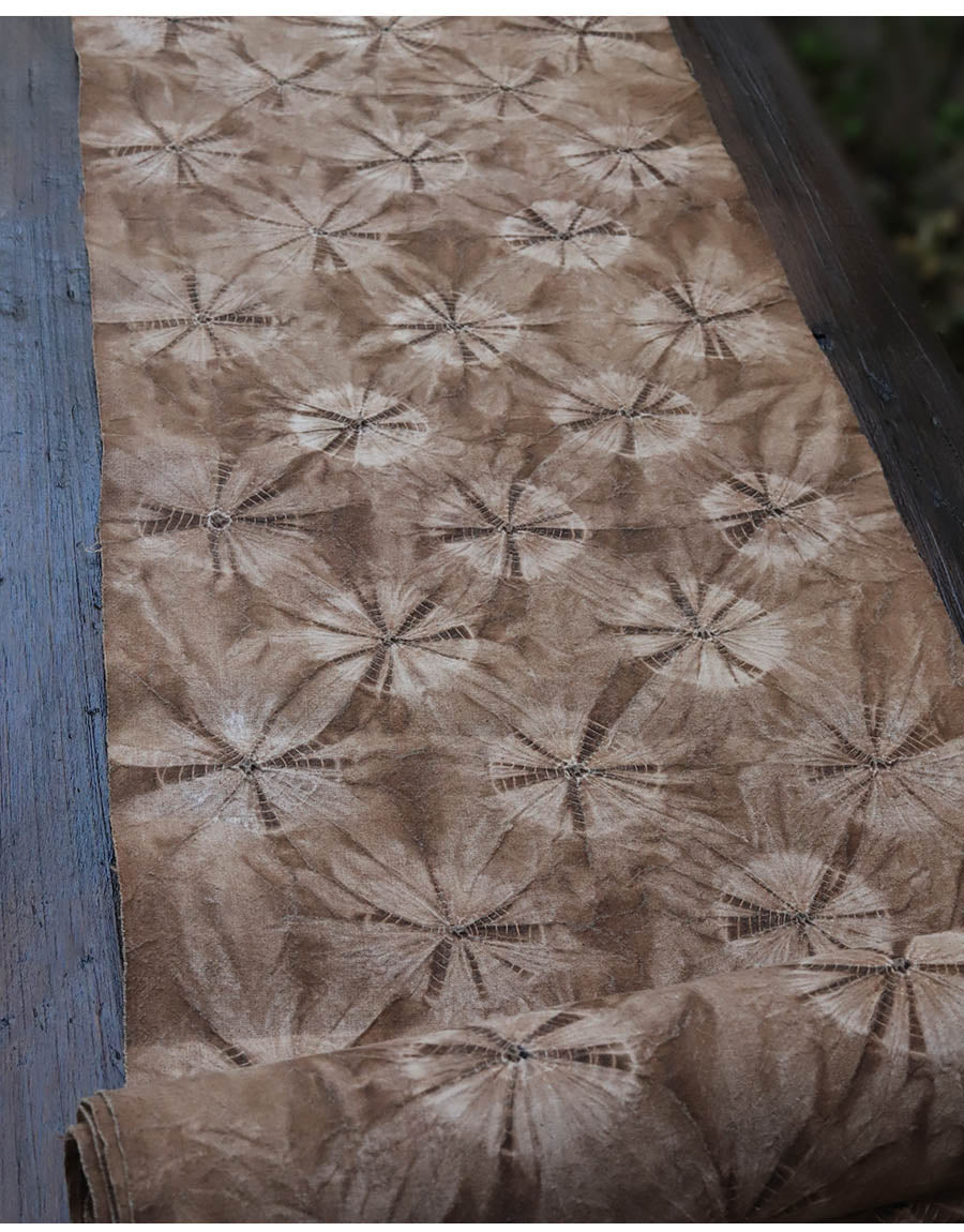 ZARANS - Eco-Friendly Earth Brown Plant Dyed Cotton Fabric - 40cm by the Yard