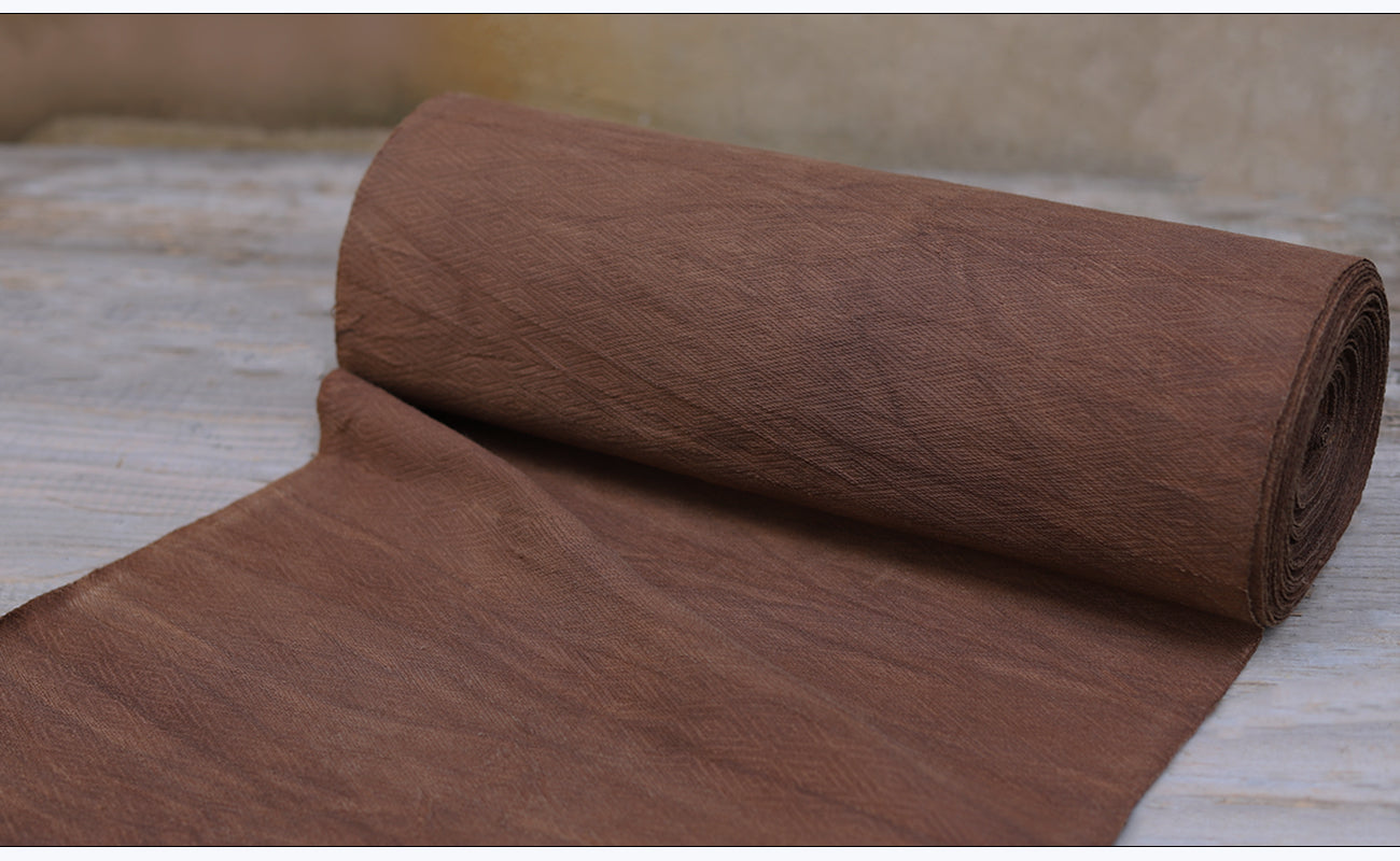 DAHUIW - Eco-Friendly Earth Brown Plant Dyed Cotton Fabric - 38cm by the Yard