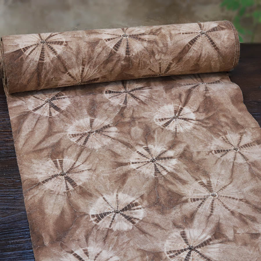 ZARANS - Eco-Friendly Earth Brown Plant Dyed Cotton Fabric - 40cm by the Yard
