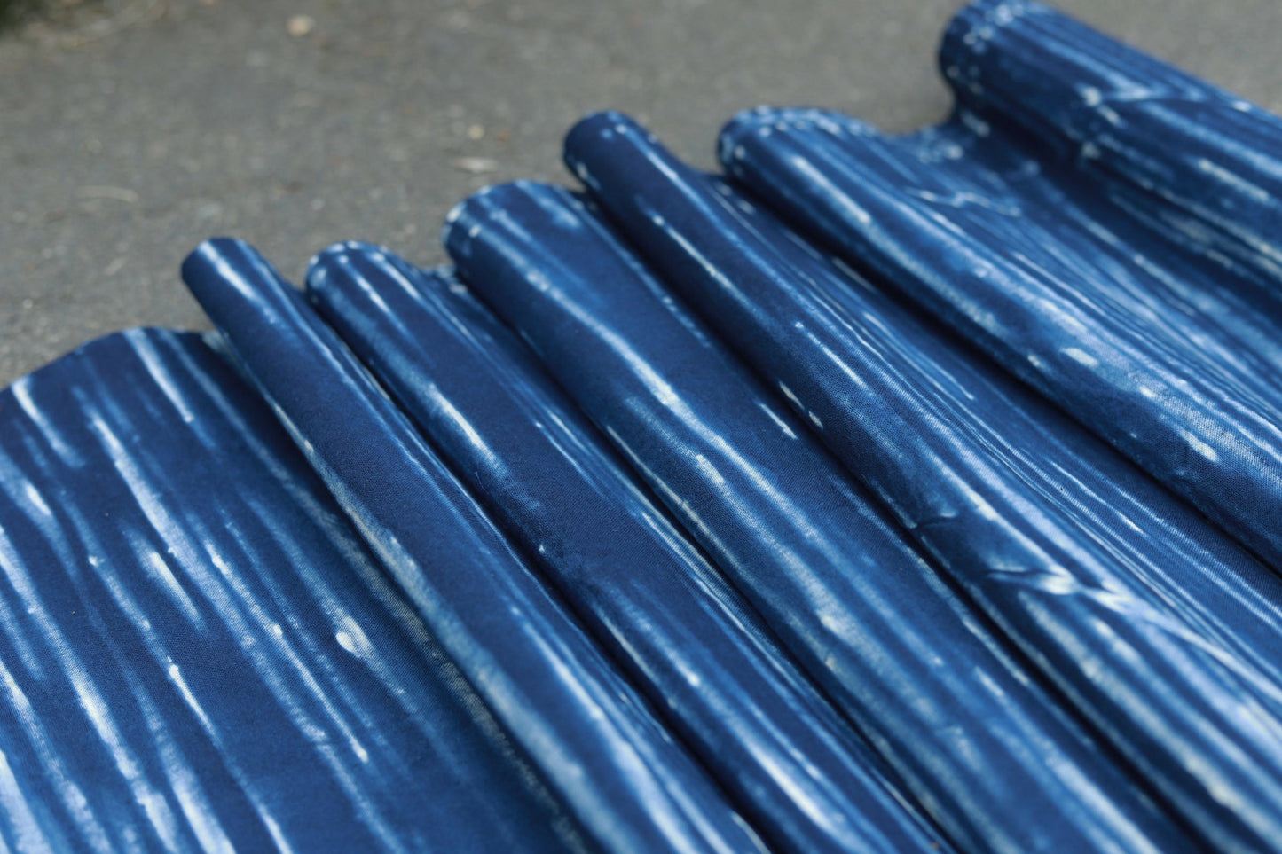 JILITU - Eco-Friendly Earth Blue Plant Dyed Cotton Fabric - 40cm by the Yard