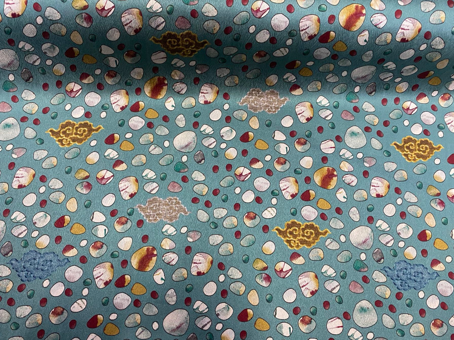 ESHICA - 22 Momme Pattern Digital Print Stretch Silk Satin Fabric - 108cm wide by the Yard