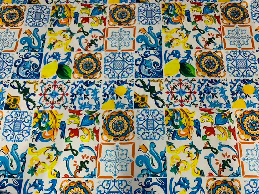 MUDATI - 19 Momme Flowers Pattern Digital Print Stretch Silk Satin Fabric - 120cm wide by the Yard