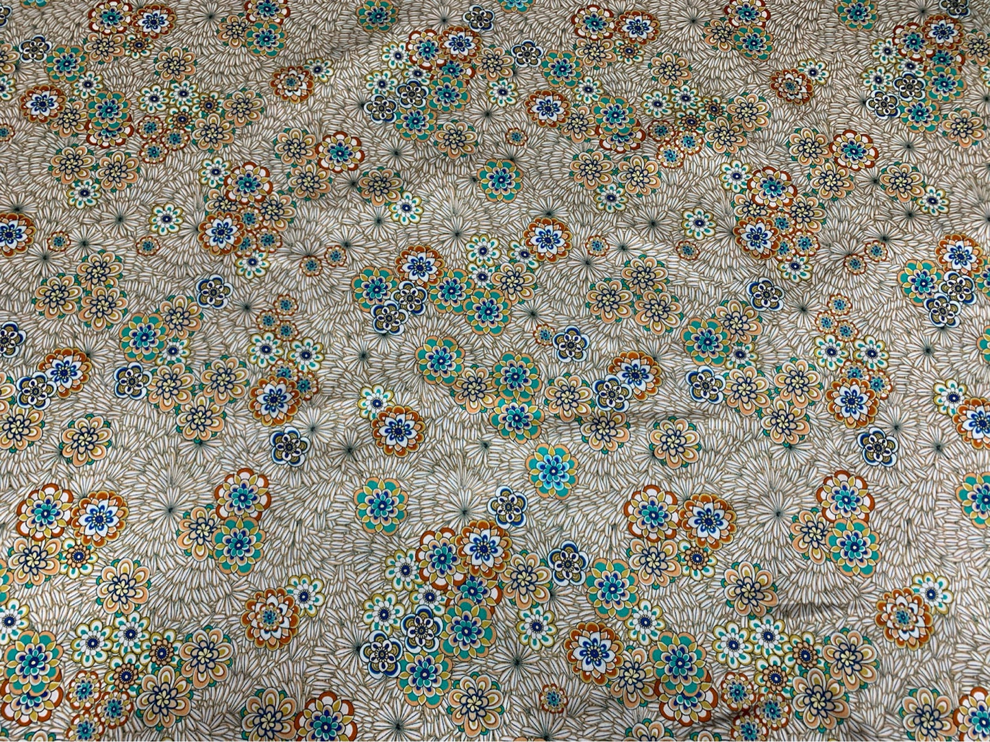 FUGUHU - 19 Momme Romantic Floral Pattern Digital Print Stretch Silk Satin Fabric - 108cm wide by the Yard