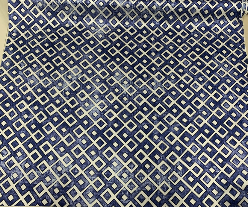JFANGE - 19 Momme Block Pattern Digital Print Stretch Silk Satin Fabric - 108cm wide by the Yard