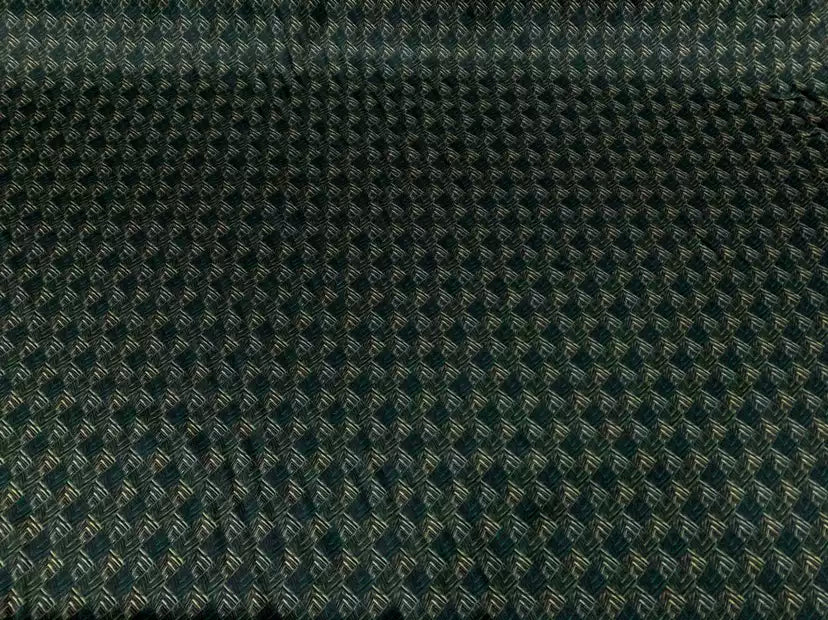 MOLVLG - 19 Momme Purple Flower Dark Green Checkered Lines Pattern Digital Print Stretch Silk Satin Fabric - 108cm wide by the Yard
