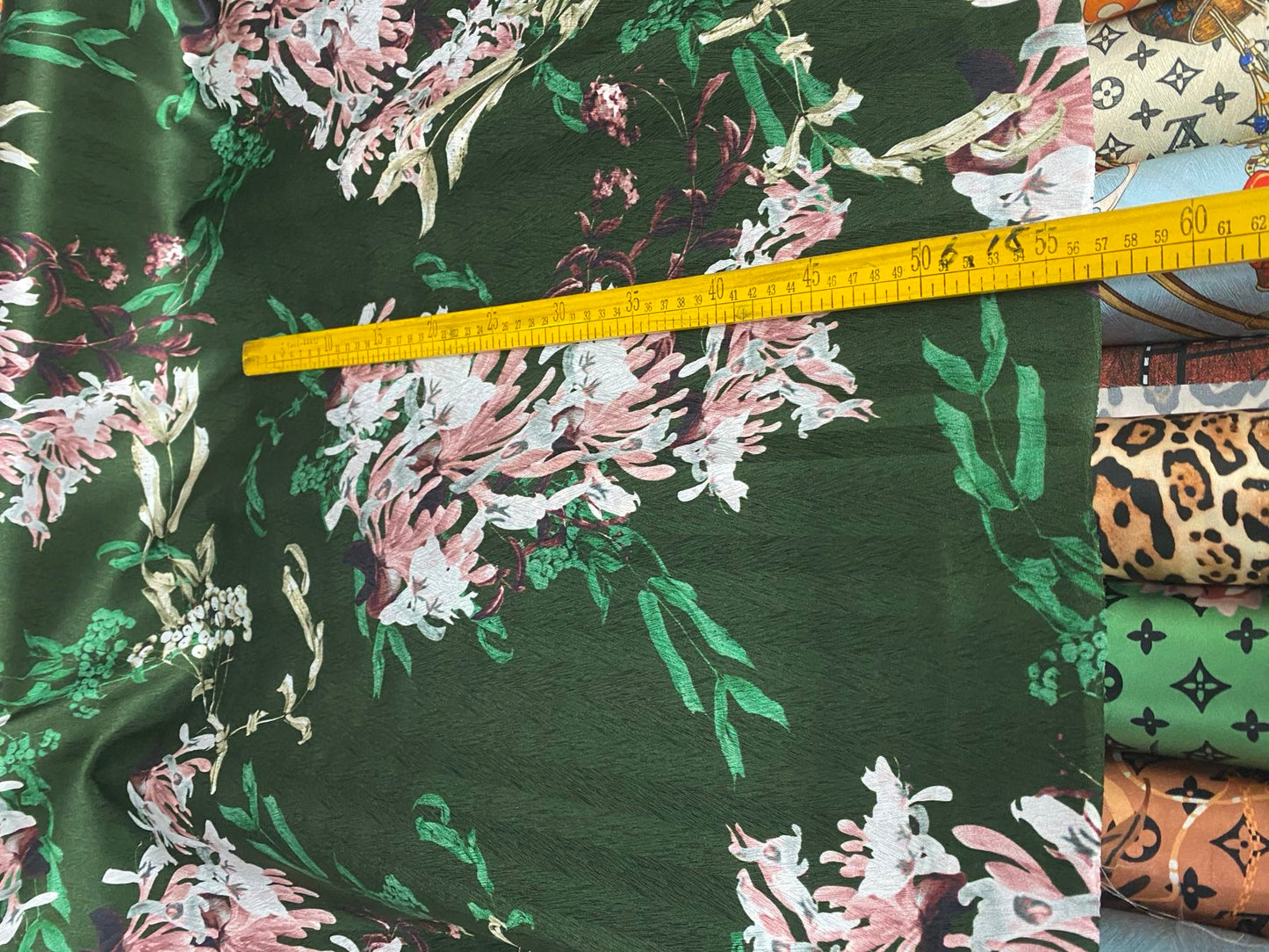 MOULIV - 22 Momme Flower Pattern Digital Print Stretch Silk Satin Fabric - 108cm wide by the Yard
