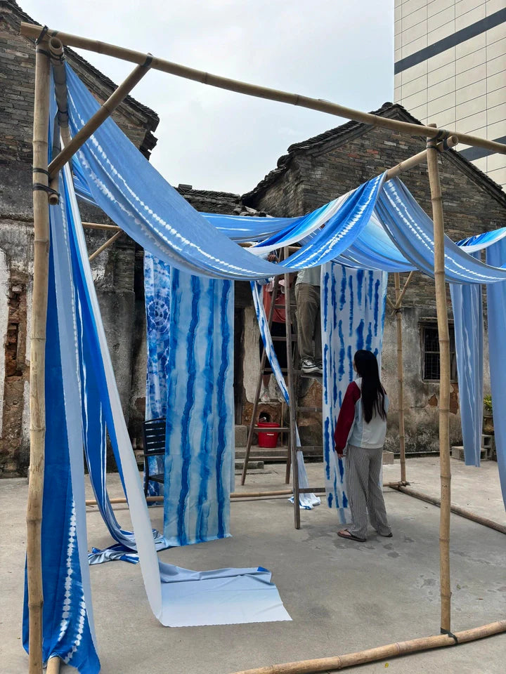 Chinese Traditional Indigo style deco fabric