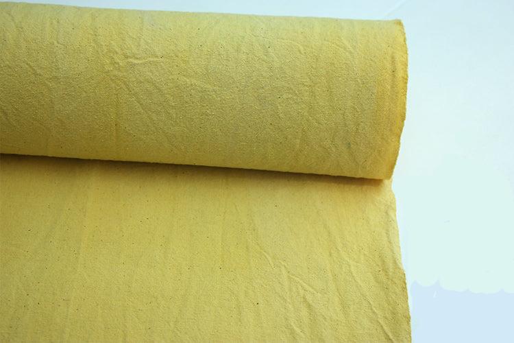 ZHIZIH - Eco-Friendly Earth Yellow Plant Dyed Cotton Fabric - 40cm by the Yard