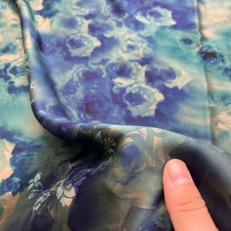 YANZII - Handmade 25 Momme HUALUO Jacquard Mud Silk Fabric (Openwork texture) - 114cm by the Yard