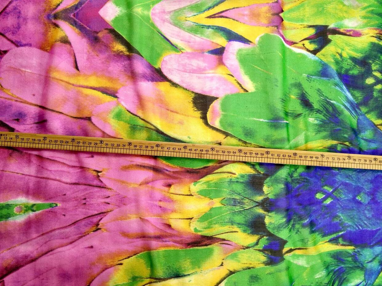 YUMAO - 8 Momme Floral Print Silk Chiffon Fabric - 138cm wide by the Yard