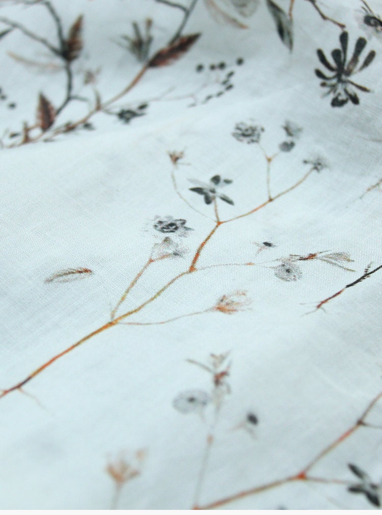 SHUANGBAI - Digital Printing 42 Thread Count Ramie Fabric - 135cm wide by the Yard