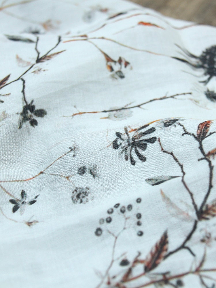 SHUANGBAI - Digital Printing 42 Thread Count Ramie Fabric - 135cm wide by the Yard