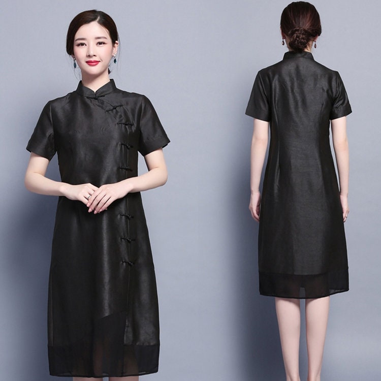 YUANSUDU - 25 Momme Handmade Mud Silk Gambiered Guangdong Silk Satin Fabric - 110cm wide by the Yard