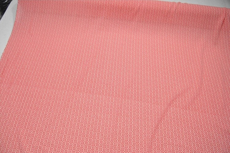 TINY - 13 Momme Red flower on White Silk Stretch Georgette Fabric 112cm by the yard