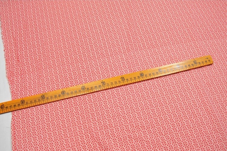 TINY - 13 Momme Red flower on White Silk Stretch Georgette Fabric 112cm by the yard