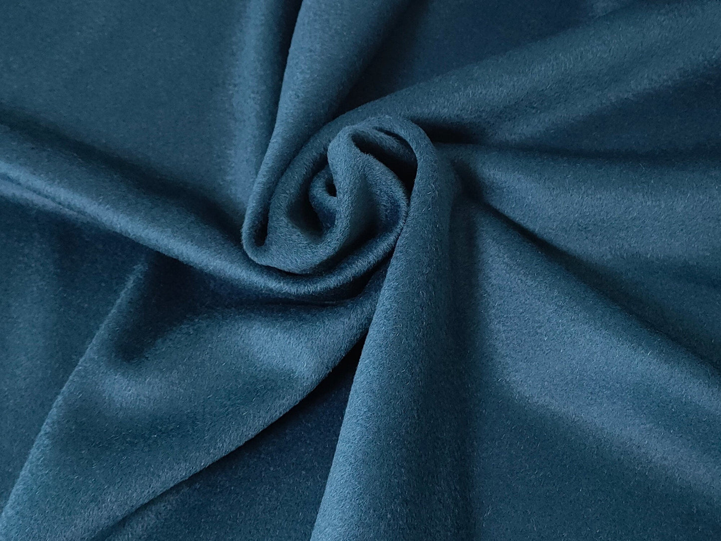 Dark Blue Single-Sided 45% Cashmere Fabric - 150cm wide by the Yard