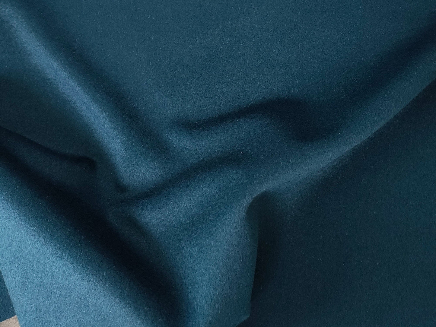 Dark Blue Single-Sided 45% Cashmere Fabric - 150cm wide by the Yard