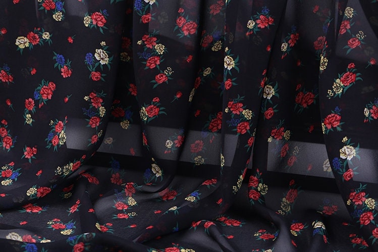 XIAOHONGHUA - 12 Momme Silk Georgette Fabric 138cm by the Yard