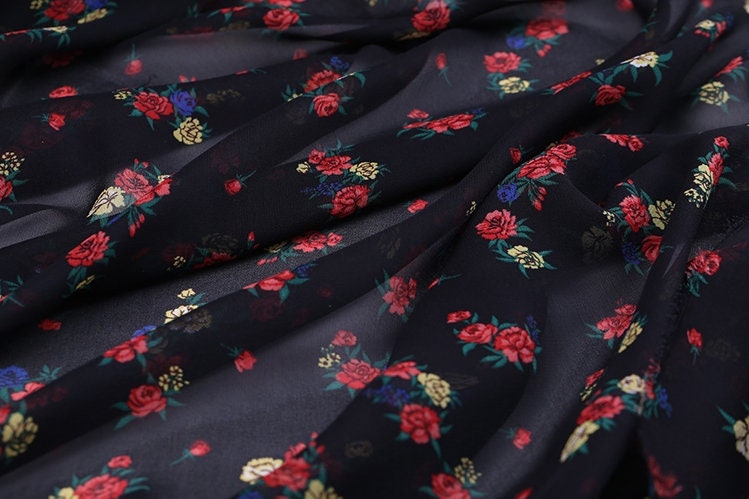 XIAOHONGHUA - 12 Momme Silk Georgette Fabric 138cm by the Yard