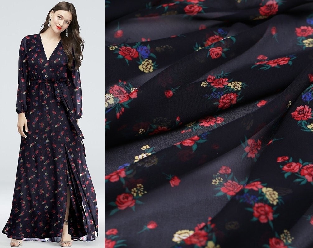 XIAOHONGHUA - 12 Momme Silk Georgette Fabric 138cm by the Yard