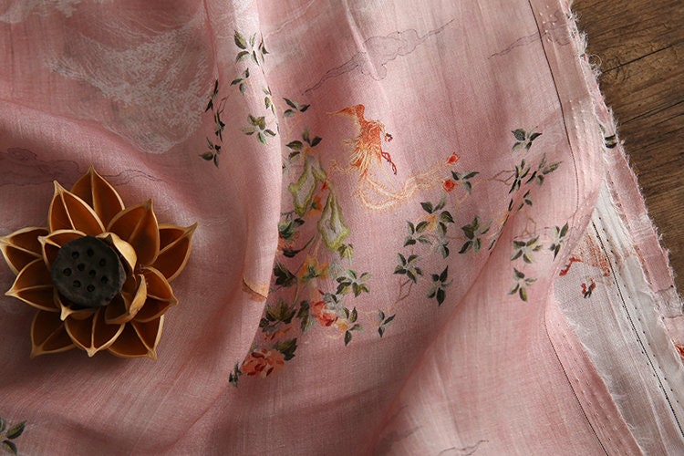 XIANGYUN Printed Ramie fabric By the Yard