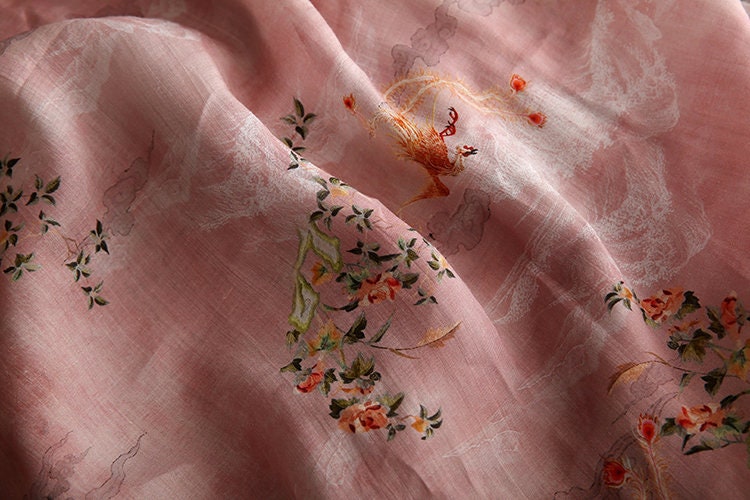 XIANGYUN Printed Ramie fabric By the Yard