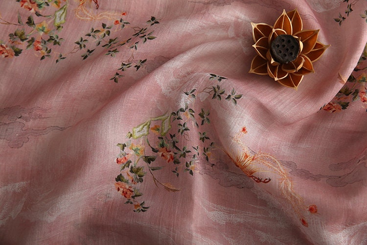 XIANGYUN Printed Ramie fabric By the Yard