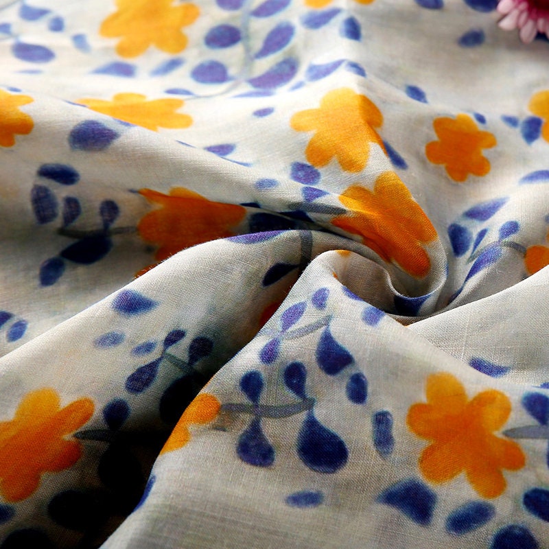 LANCAO - Digital Printing 42 Thread Count Ramie Fabric - 140cm wide by the Yard