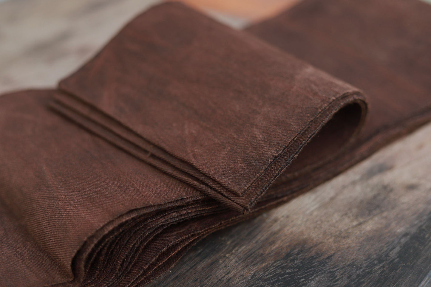 CTDISE - Earth Color Plant Dyed Twill Cotton Table Runner Fabric - 15cm wide by the Yard