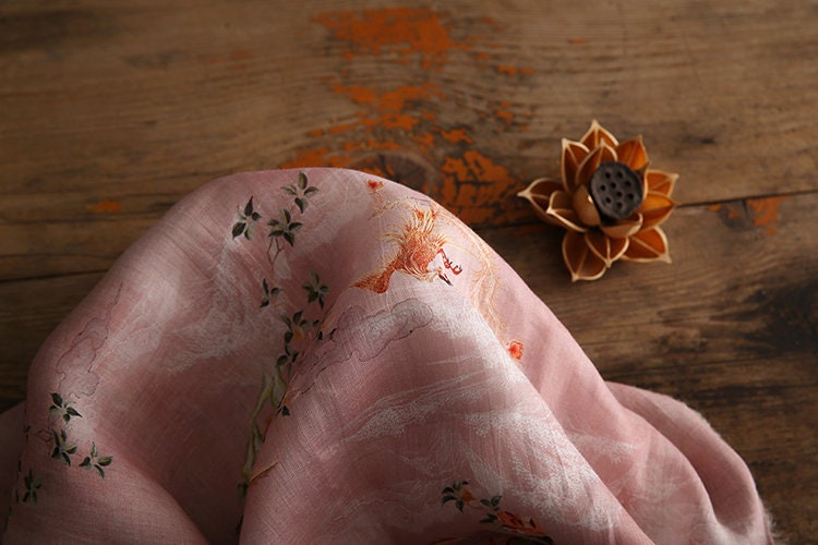 XIANGYUN Printed Ramie fabric By the Yard