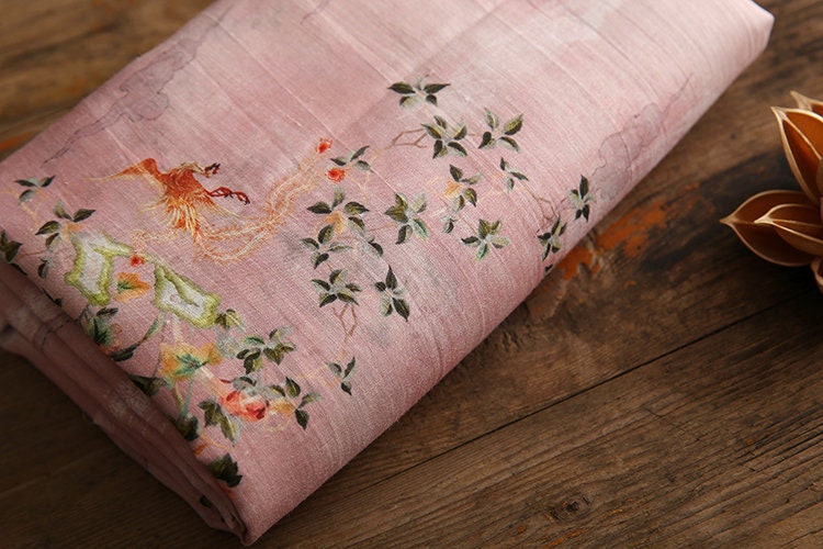XIANGYUN Printed Ramie fabric By the Yard