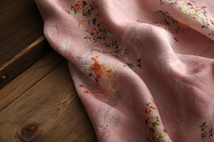 XIANGYUN Printed Ramie fabric By the Yard