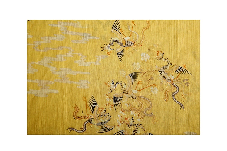 XIANGHE Yellow Ramie Fabric By the Yard