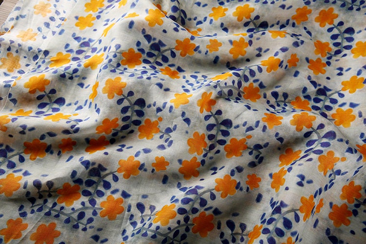 LANCAO - Digital Printing 42 Thread Count Ramie Fabric - 140cm wide by the Yard