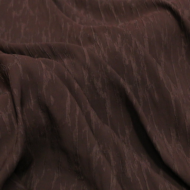 ZHEZHOU - 28 Momme Wrinkle Texture Jacquard Stretchy Mud Silk Fabric - 114cm wide by the Yard
