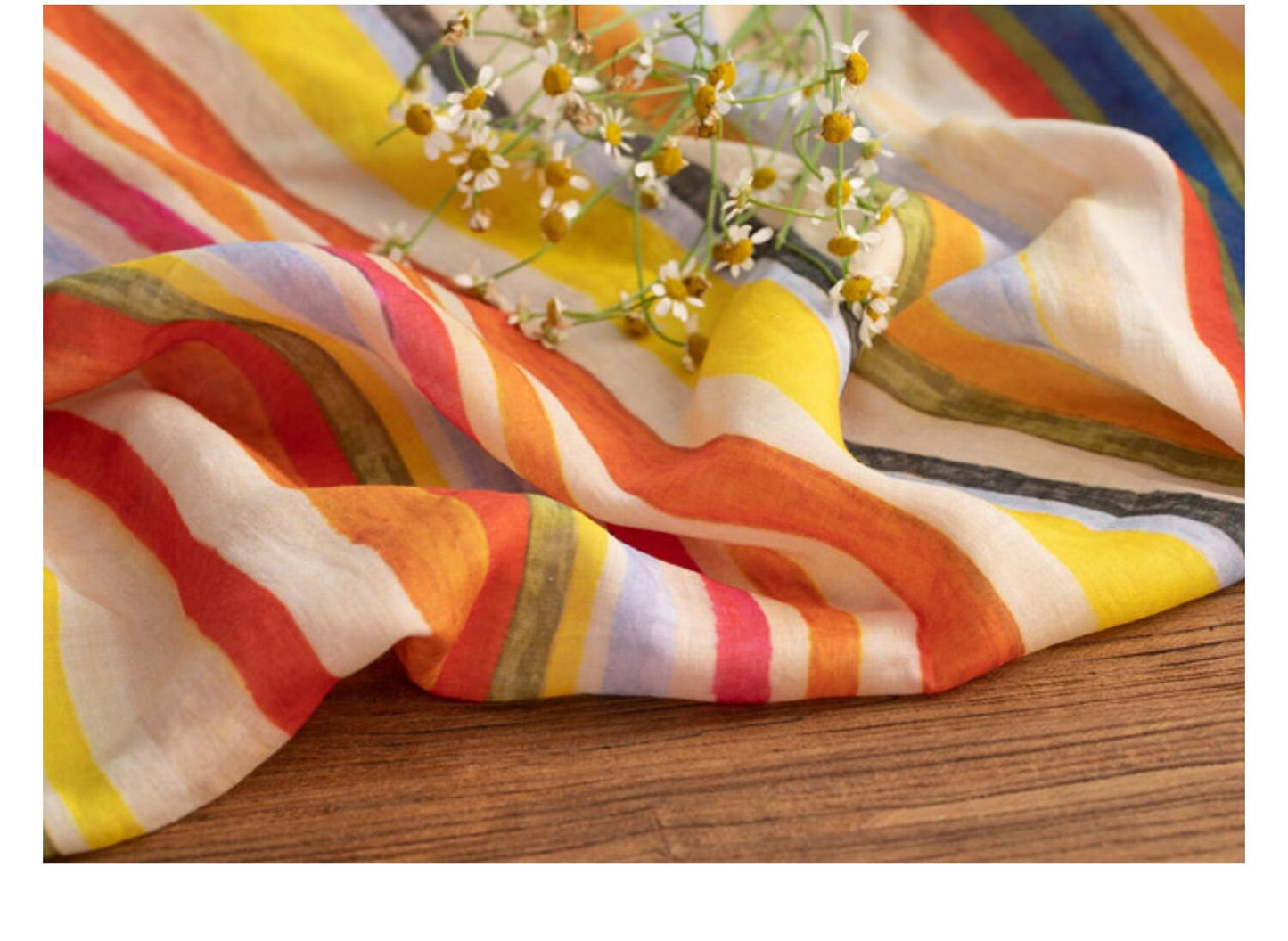 Rainbow - Digital Printing 42 Thread Count Ramie Fabric - 140cm wide by the Yard