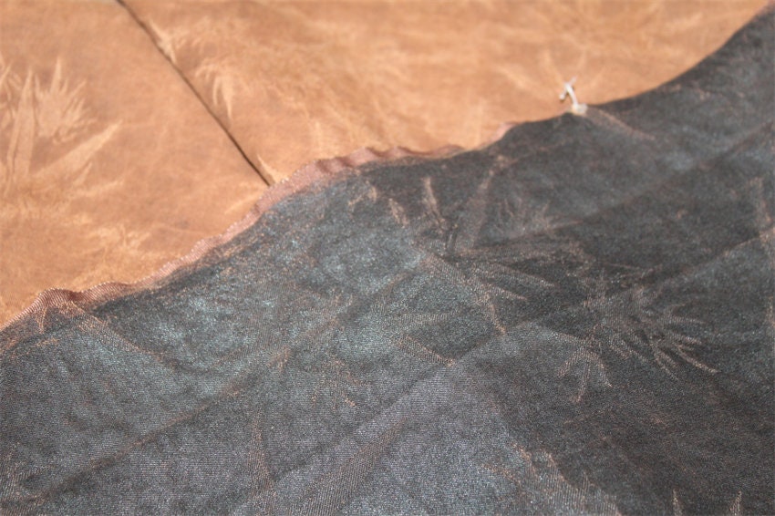ZHUYE Jacquard Mud Silk Plant Dye Vintage Style 40 Momme Pure Silk Fabric by the yard