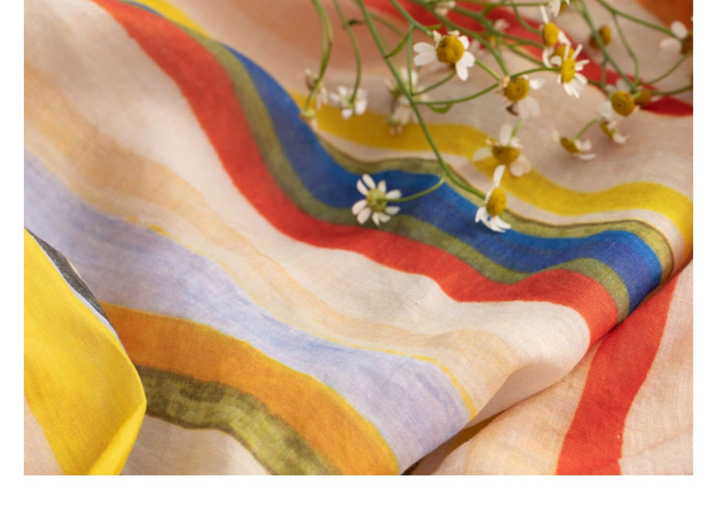Rainbow - Digital Printing 42 Thread Count Ramie Fabric - 140cm wide by the Yard