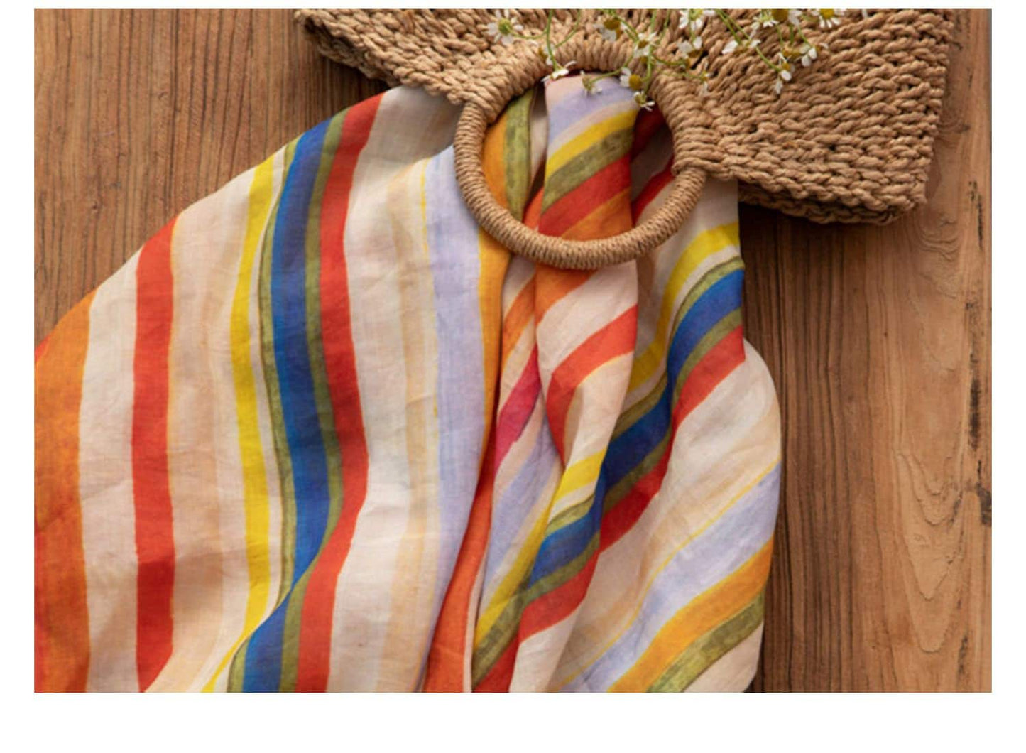 Rainbow - Digital Printing 42 Thread Count Ramie Fabric - 140cm wide by the Yard