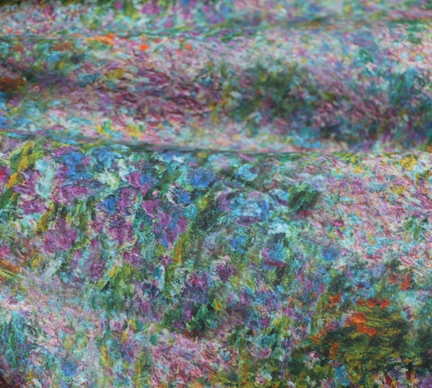 ZIHUATIAN - Floral Print Ramie Fabric-By the Yard