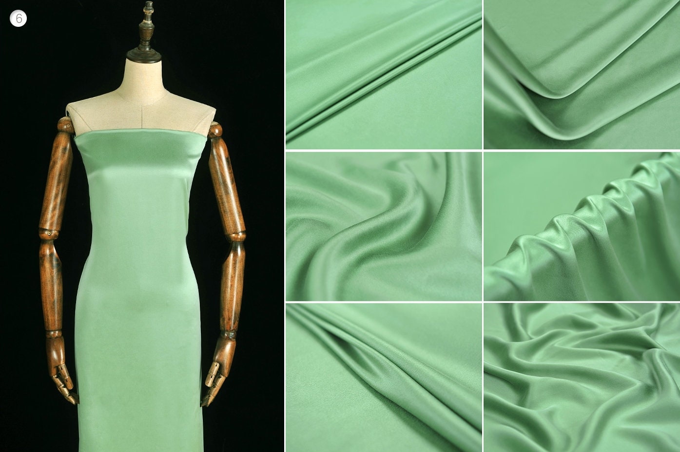 30mm Stone-Wash Pure Silk Satin 9 Colors Fabric By the Yard