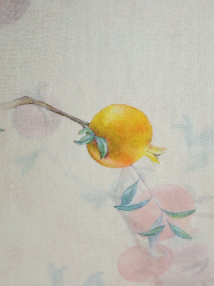 SHILIU Flower Print Ramie Fabric By the Yard