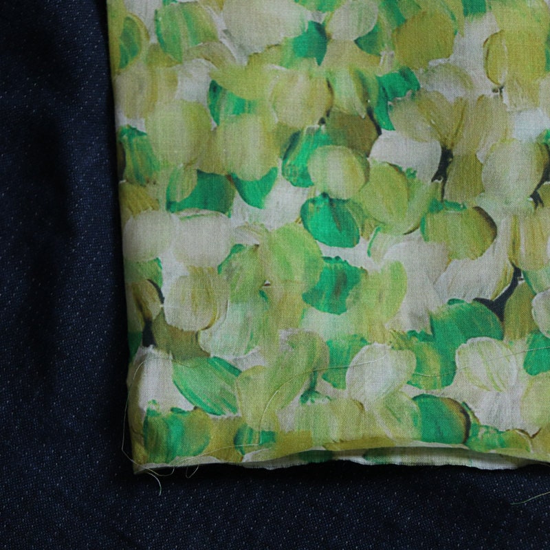 YUJINXIANG - Oil Painting Style Tulips Print Ramie Fabric - 140cm wide by the Yard