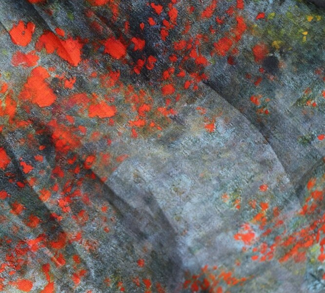 SUHUATIAN - Floral Print Ramie Fabric-By the Yard
