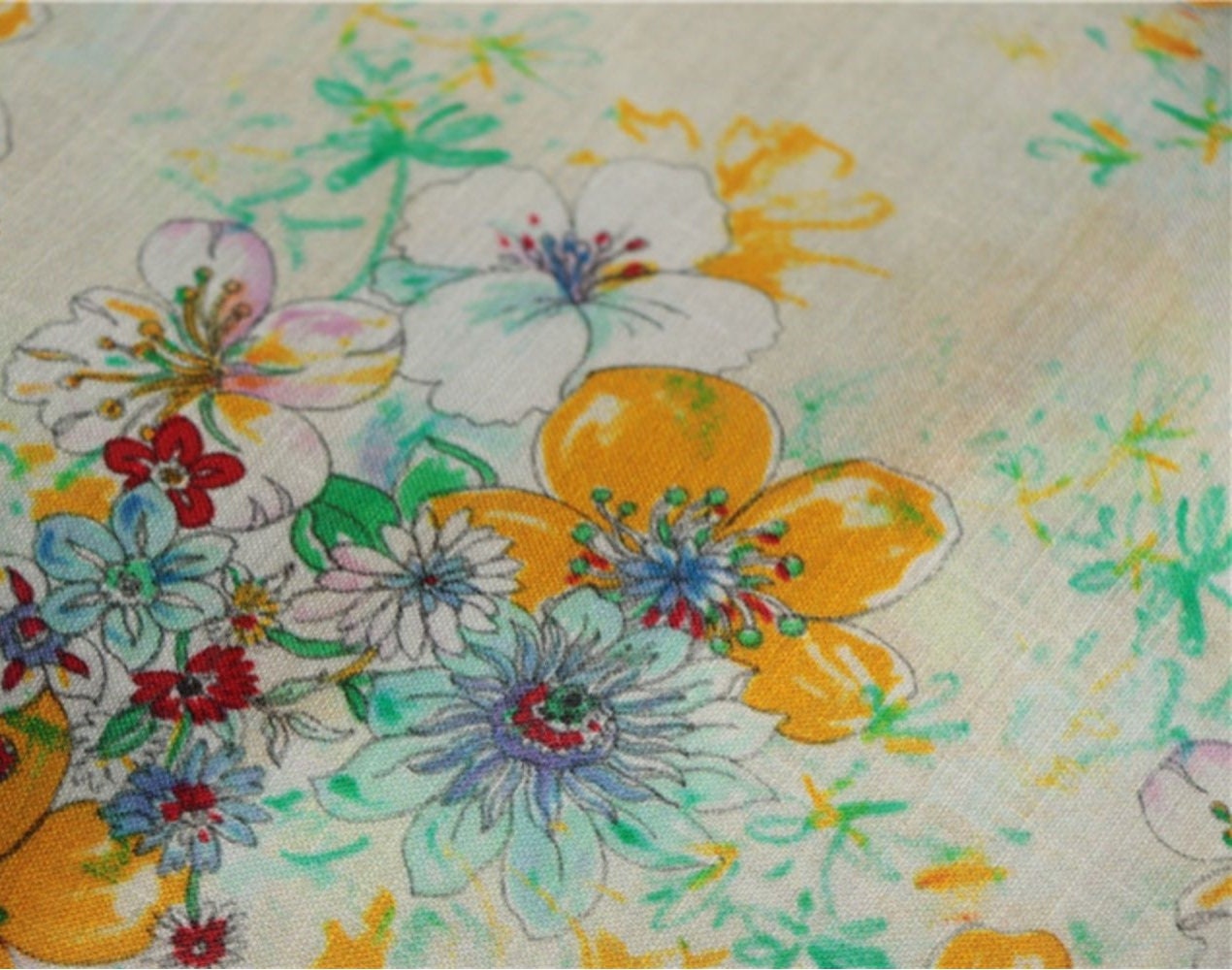 HUANGCAIRUI - Digital Print Ramie Fabric-By the Yard